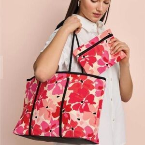 Avon Poppy Print Tote Canvas Bag New